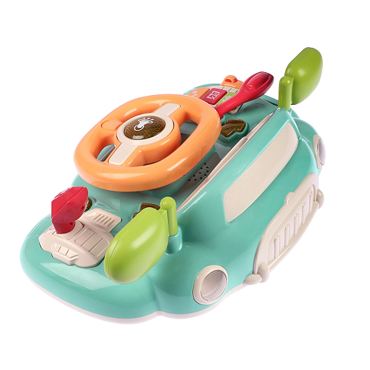 ТМ "Smart Baby" Руль музыкальный, Шаинский, свет, звук, с фарами, цвет зеленый в/к 24,6х15,1х24,4 см в Джамбо Тойз #5