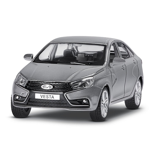 Машинка металлическая Автопанорама, инерционная, коллекционная модель LADA VESTA седан, масштаб 1:24, свет, звук, открываются 4 двери, капот, багажник, серый перламутр, в/к 24,5*12,5*10,5 смсм в Джамбо Тойз #4