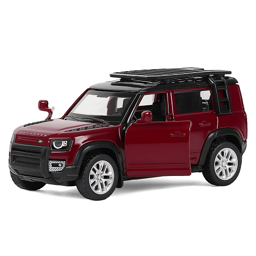 ТМ "Автопанорама" Машинка металлическая 1:43 2020 Land Rover Defender 110, красный, откр. двери, инерция, в/к 17,5*12,5*6,5 см в Джамбо Тойз #5