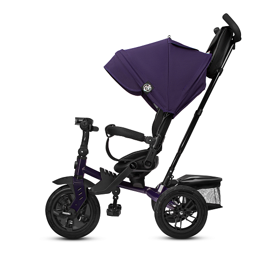 Детский трехколесный велосипед с ручкой CITY-RIDE LUNAR. Поворотное сиденье 360, складная крыша D600, подножки, надувные колеса 12/10, фара в Джамбо Тойз #6