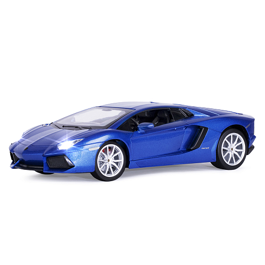 ТМ "Автопанорама" Машинка металлическая, 1:24 Lamborghini Aventador Coupe, синий, откр. двери и капот, свет, звук, свободный ход колес, в/к 24,5*12,5*10,5 см в Джамбо Тойз #4