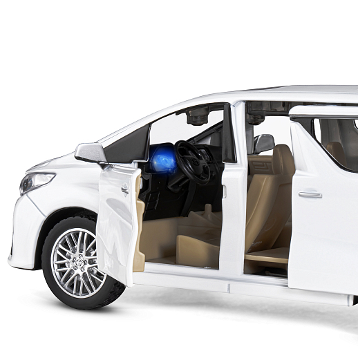 ТМ "Автопанорама" Машинка металлическая 1:29 Toyota Alphard, белый, откр. передние и боковые, багажник, свет, звук, инерция,  в/к 20*10*11 см в Джамбо Тойз #13