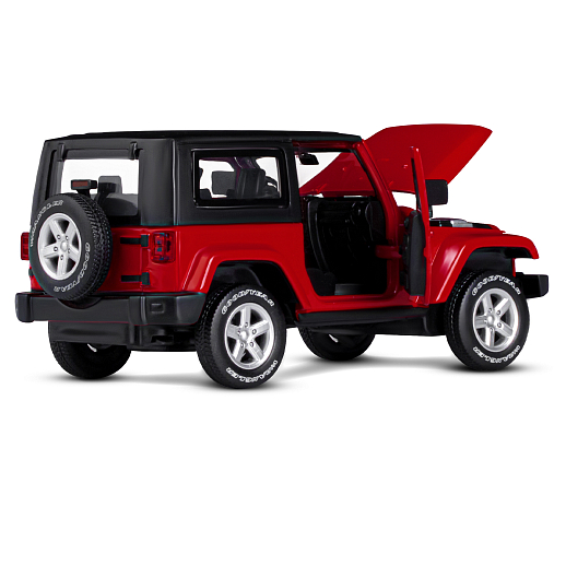 ТМ "Автопанорама" Машинка металлическая 1:32 Jeep Wrangler, красный, откр. Двери и капот, свет, звук, инерция, в/к 17,5*13,5*6,5 см в Джамбо Тойз #15