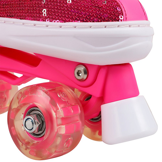 "CITY-RIDE" Роликовые коньки (КВАДЫ), с передним тормозом, PVC колеса, все колеса светящиеся в н/сумке в Джамбо Тойз #6