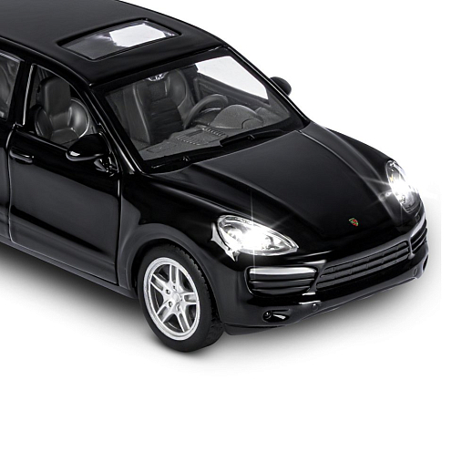 ТМ "Автопанорама" Машинка металлическая 1:32 Porsche Cayenne S, черный, свет, звук, откр. двери и багажник, инерция, в/к 17,5*13,5*9 см в Джамбо Тойз #19
