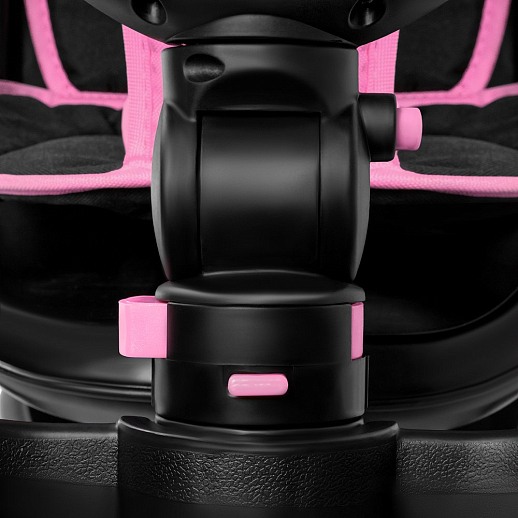 Детский 3хкол. велосипед ”CITYRIDE“ Рама сталь, наклонный руль из магнезия, колясочная крыша, ручка управления с подстаканником, 2 корзины. Колеса EVA 10/8, подножки, тормоза, бампер безопасности. Розово-черный в Джамбо Тойз #14