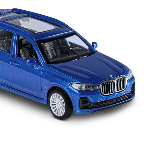 ТМ "Автопанорама" Машинка металлическая 1:44, BMW X7, синий, откр. двери, инерция, в/к 17,5*12,5*6,5 см в Джамбо Тойз #16