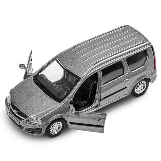 ТМ "Автопанорама" Машинка металлическая 1:43, LADA LARGUS серая, откр. 2 двери., инерция + сельхозприцеп в Джамбо Тойз #12