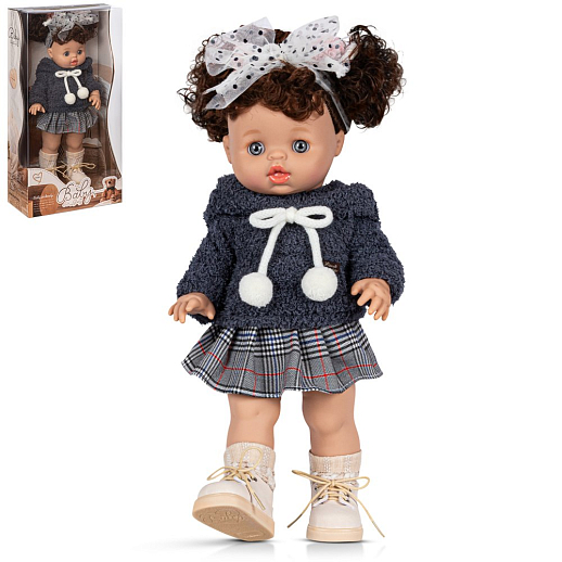 Кукла 40 см, в синей кофте с юбочкой ,в/к 22,5*13,5*44 см в Джамбо Тойз