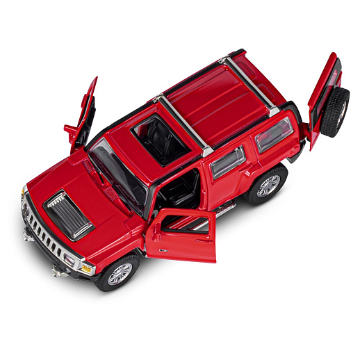 ТМ "Автопанорама" Машинка металлическая 1:32 Hummer H3, красный, свет, звук, откр. двери и багажник, инерция, в/к 18*13,5*9 см в Джамбо Тойз #14