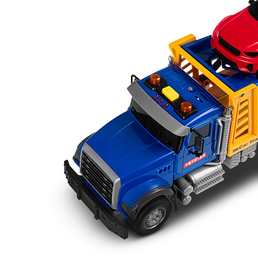 AUTODRIVE_Фрикционный Автовоз с машинкой, подвижные элементы,звук,свет,на бат.,в гофрокор. 34,5*14,5*12см в Джамбо Тойз #11