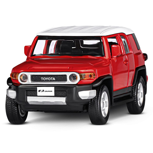 ТМ "Автопанорама" Машинка металлическая  1:32 Toyota FJ Cruiser, красный, свет, звук, откр. двери, инерция, в/к 17,5*13,5*9 см в Джамбо Тойз #4