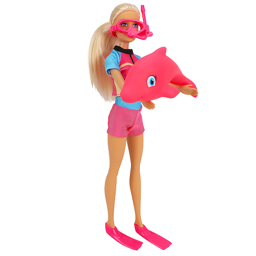 Кукла "Аквалангистка" в комплекте дельфин, аксессуары, в/к 23,5*6*32 см в Джамбо Тойз #9