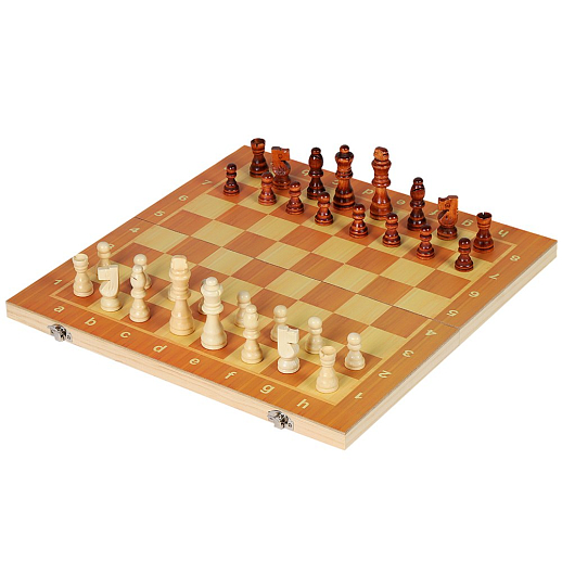 Настольная игра "3в1 - Шахматы, шашки, нарды", дерево, размер доски 39х39 см, в/к 39.7х20.3х4.5 см в Джамбо Тойз #6