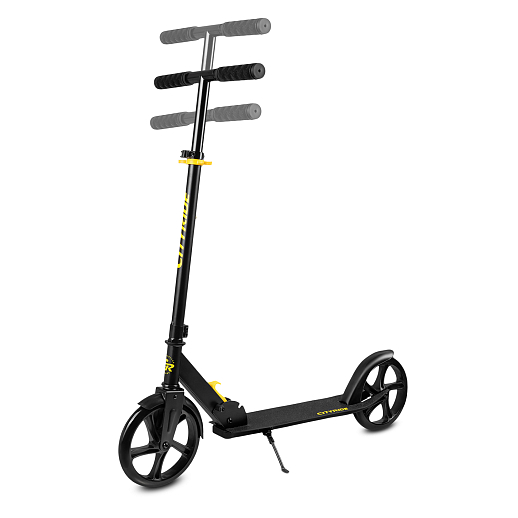 2хкол. самокат CITYRIDE, сталь 100%, грипсы 135мм TPR, колеса PU 200/200 мм. Черный в Джамбо Тойз #11