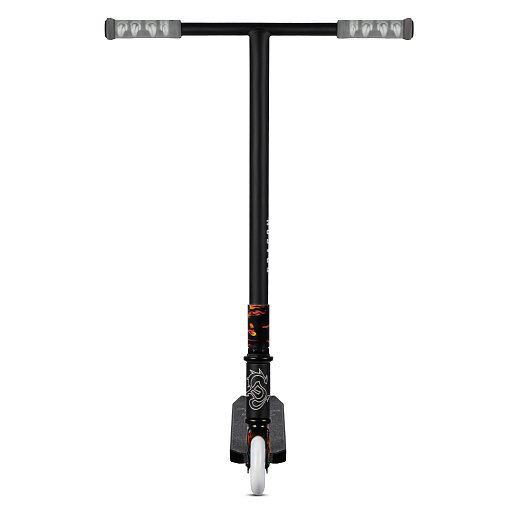 Трюковый самокат CITYRIDE DRAGON, T-bar сталь 50*53см, дека алюм.48*10см, колеса PU 86A 100мм, пластик диск,  вилка резьб., хомут 4б., цвет черный/огонь в Джамбо Тойз #2