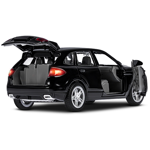 ТМ "Автопанорама" Машинка металлическая 1:32 Porsche Cayenne S, черный, свет, звук, откр. двери и багажник, инерция, в/к 17,5*13,5*9 см в Джамбо Тойз #16