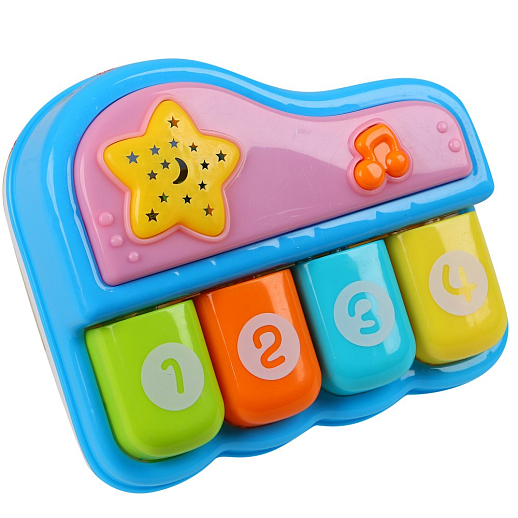 Музыкальная игрушка "Пианино" "Е-Нотка" свет.,звук.эфф., цвет голубой,  в/к  16.4 х 15.7 х 5.6 см в Джамбо Тойз #2
