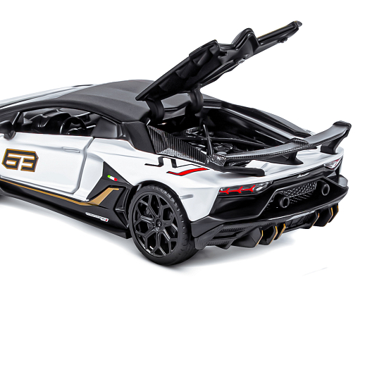 ТМ "Автопанорама" Машинка металлическая, 1:32 Lamborghini SVJ, белый, откр. двери и багажник, свет, звук, инерция,  в/к 17,5*12,5*6,5 см в Джамбо Тойз #17