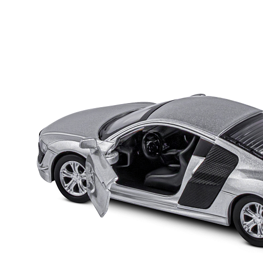 ТМ "Автопанорама" Машинка металлическая 1:43 Audi R8 GT, серебро, откр. двери, инерция, в/к 17,5*12,5*6,5 см в Джамбо Тойз #11
