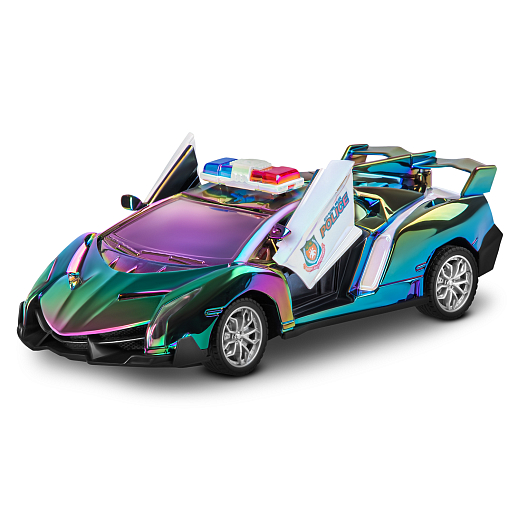 Р/У машинка 1:24,5 каналов,двери откр. с пульта,свет,цвет черный бензин,в/к 30,3х7,7х12см в Джамбо Тойз #4