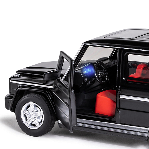 ТМ "Автопанорама" Машинка металлическая 1:32 Mercedes-Benz G350d, черный, откр. капот, передние и задняя двери, свет, звук, инерция, в/к 17,5*13,5*9 см в Джамбо Тойз #12