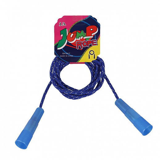 Скакалка, 2.2- 2.3м, веревка лавсан, ручки разноцветный пластик, микс, в наборе 30шт в Джамбо Тойз #4