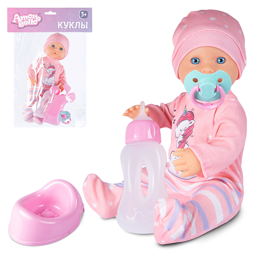 ТМ "Amore Bello" Пупс 30 см, русский язык, Шаинский, пьет и писает: горшок, розв., в/п в Джамбо Тойз