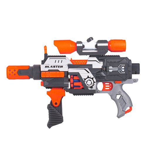 Бластер с мягкими пулями, на бат., 30 пуль в компл., барабанный магазин, в/к 43,5*10,5*22,5см в Джамбо Тойз #9