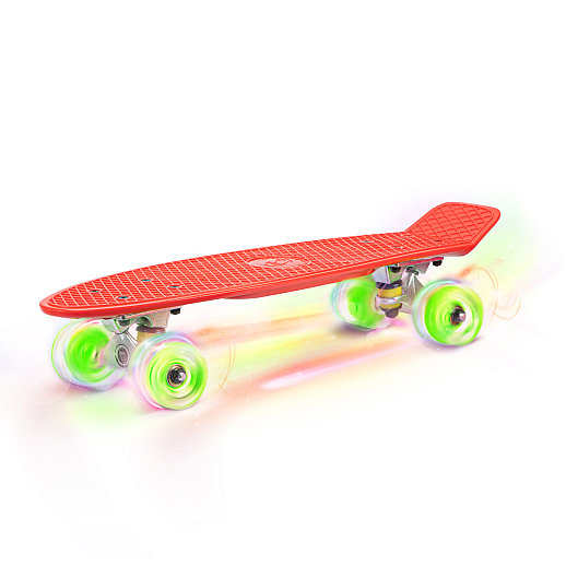 Скейтборд Fish, дека PP р-р 22"х6", колеса 60х45мм 78А, PU, LED, ABEC-7, подвеска алм.3,25" в/п в Джамбо Тойз