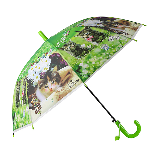 Детский зонт, 82cм, "Кошки", в комплекте свисток, ПВХ в Джамбо Тойз