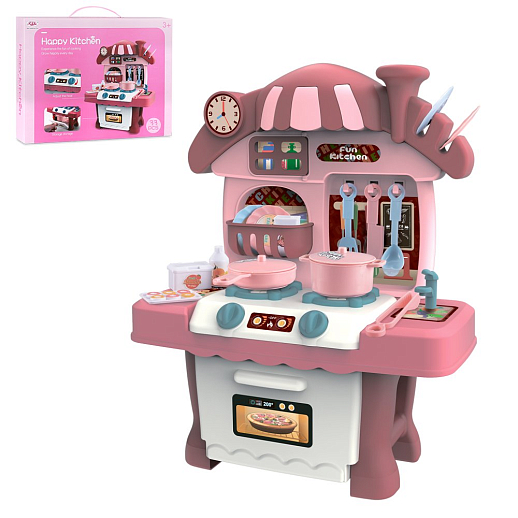 Кухня со свет.звук.эффект., цвет-розовый,в/к 33*6,5*26,5 см в Джамбо Тойз