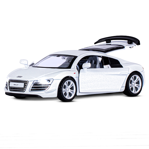 ТМ "Автопанорама" Машинка металл.,1:32 Audi R8 GT, белый, инерция, свет, звук, откр. двери, в/к 17,5*13,5*9 см в Джамбо Тойз #6