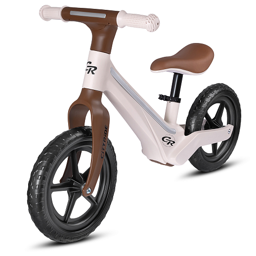 Беговел Cityride, модель CR-BB-07, рама пластик, колеса PU 12", свет, цвет бежевый-коричневый в Джамбо Тойз #2