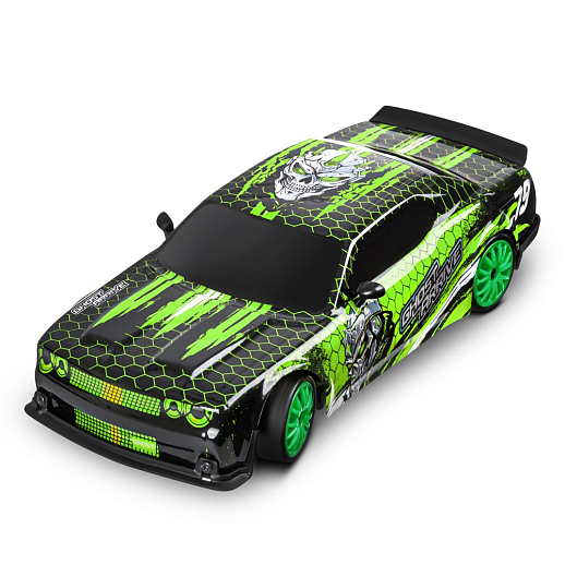Р/У Машина для дрифта с 3D подсветкой кузова,М1:24,2.4GHz,4WD,4 доп.колеса,конусы 6шт,с аккум.,цв.зеленый,в/к 20,7*12,2*12,8см в Джамбо Тойз #4