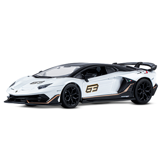 ТМ "Автопанорама" Машинка металлическая, 1:24, Lamborghini SVJ, белый, открываются двери, свободный ход колес, световые и звуковые эффекты, в/к 24,5х12,5х10,5 см в Джамбо Тойз #2