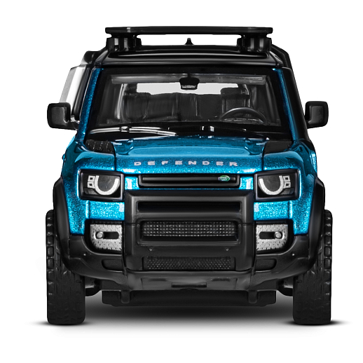 Машинка металлическая 1:43 2020 Land Rover Defender 110, синий, тюнинг, откр. двери, свободный ход колес, в/к 23,5*10*4 см в Джамбо Тойз #32