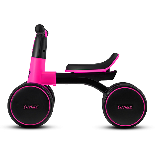 Беговел CITYRIDE, рама сталь, колеса пластик, музыка Шаинского, свет, розовый-черный, в/к в Джамбо Тойз #6