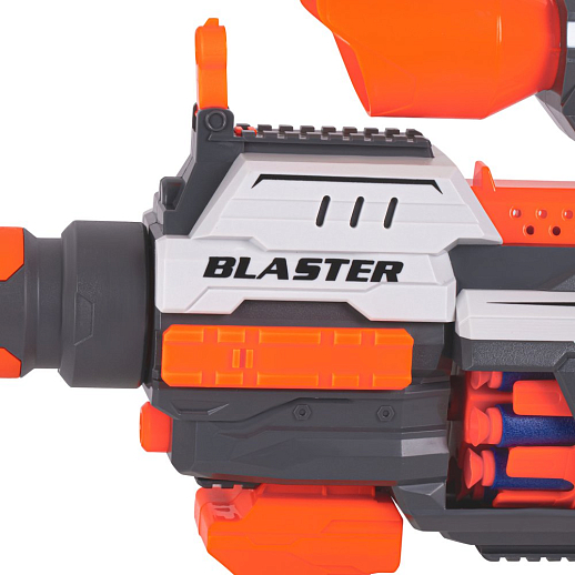 Бластер с мягкими пулями, на бат., 30 пуль в компл., барабанный магазин, в/к 43,5*10,5*22,5см в Джамбо Тойз #25