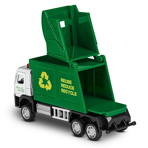 ТМ "Автопанорама" Машинка металлическая 1:72 VOLVO FM мусоровоз, белый, откр. двери, инерция, в/к 16*7,5*5 см в Джамбо Тойз #14