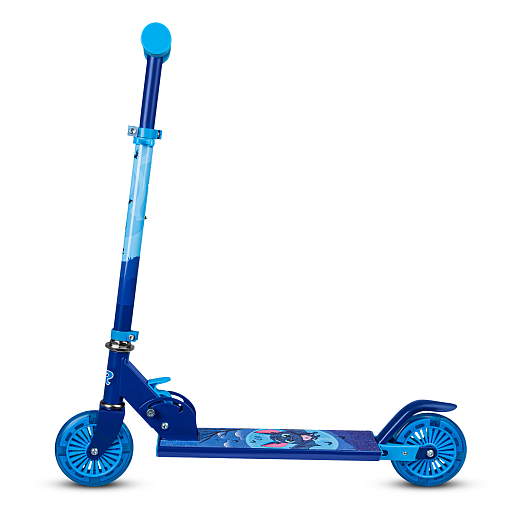 Двухкол. самокат CITYRIDE, ал. 50/50% , t-bar алюм, дека сталь, грипсы 95мм TPR, колеса PVC 120/120 мм, синий с принтом в Джамбо Тойз #5