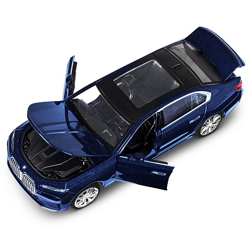ТМ "Автопанорама" Машинка металлическая, 1:24 BMW I7, голубой, откр. двери и капот, свет, звук, свободный ход колес, в/к 25,3*13,7*5.5 см в Джамбо Тойз #8
