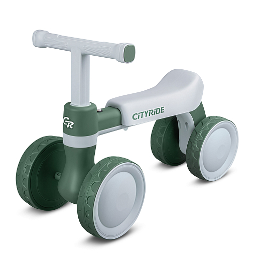 Беговел CITYRIDE, рама пластик, колеса пластик, музыка Шаинского, свет, зеленый-серый, в/к в Джамбо Тойз #3