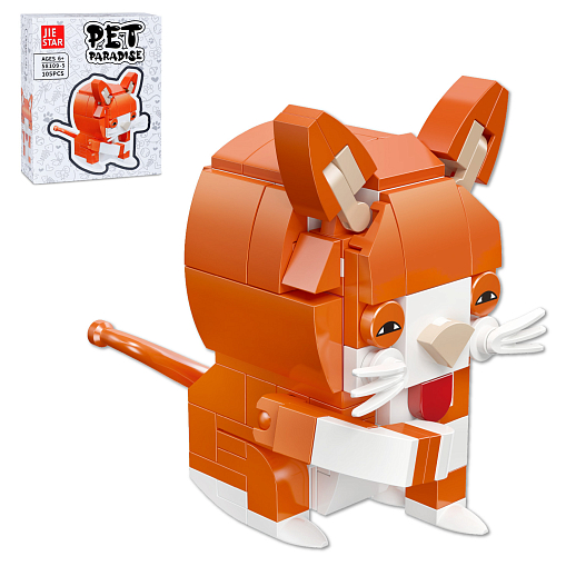 Конструктор "Кот" 105 дет., в/к 10,5*4,0*13,0 см в Джамбо Тойз