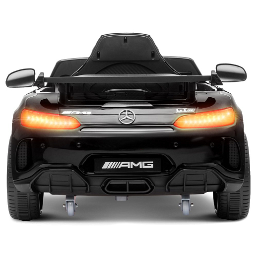 Электромобиль Mercedes Benz AMG на аккум.,12V/4.5AH*1, 380*2, Р/У 2.4GHz, свет, звук, сиденье эко-кожа, колеса EVA,откр.двери,индик.зарядки, MP3/USB, плавн.старт, в/к 111*56*29см. Цвет - черный. в Джамбо Тойз #7