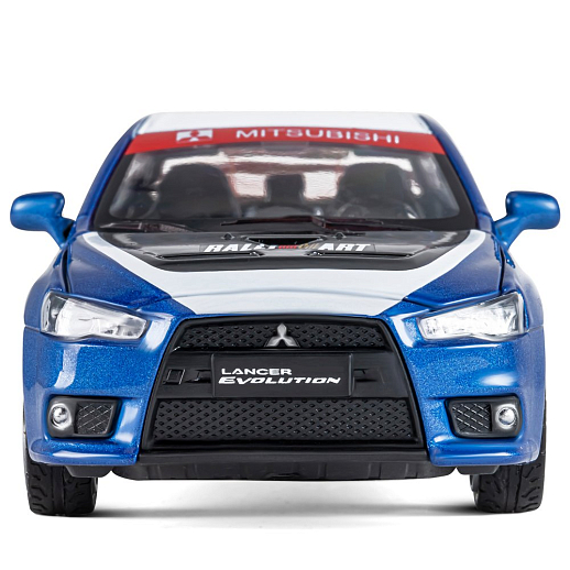 ТМ "Автопанорама" Машинка металлическая 1:32  Mitsubishi Lancer Evolution, синий, откр. двери, капот и  багажник, свет, звук, инерция, в/к 17,5*13,5*9 см в Джамбо Тойз #9