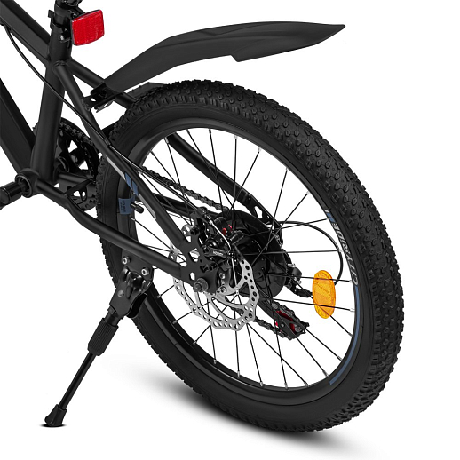 Велосипед CITYRIDE 20", модель CR-B2-12F2, рама сталь, обода двойные алюминий, трансмиссия 1*6 ск, амортизационная вилка, дисковые мех. тормоза цвет серый в Джамбо Тойз #8