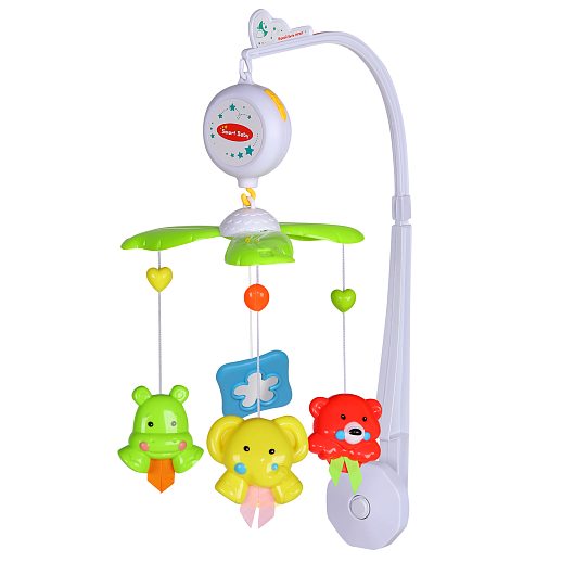 Мобиль на кроватку ТМ "Smart Baby" музыкальная карусель с пластиков. игрушками, в ассорт., со звуком, на батарейках, в/к 36х6х29 см в Джамбо Тойз #11