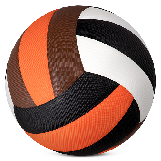 Волейбольный мяч City Ride, 1100 серия, размер 5, вес 260 гр, Superfine PU, клееные панели, коричневый-белый- оранжевый-чёрный, в/п в Джамбо Тойз #3