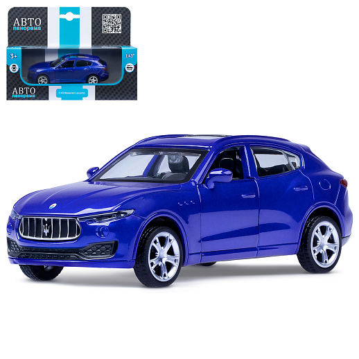 ТМ "Автопанорама" Машинка металлическая 1:43 Maserati Levante SUV, синий, откр. двери, инерция, в/к 17,5*12,5*6,5 см в Джамбо Тойз